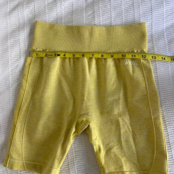 AYBL Yellow Biker Shorts Size M - Picture 2 of 3